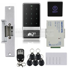 DIYSECUR-botón táctil de 125KHz, lector RFID, contraseña, teclado, cerradura de golpe, Control remoto, Control de acceso de puerta, Kit de sistema de seguridad 2024 - compra barato