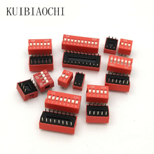 10pcs/lot Red 2.54mm Pitch 2 Row DIP Toggle switches Dial switch  DIP Slide Type Switch 2p 3p 4p 5p 6p 8p 10p 2024 - buy cheap
