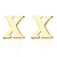 New Brand gold letter X Shirt Cufflinks for Men Jewelry Wedding Groom Alloy Cuff Links French Business Abotoaduras Gift 2024 - buy cheap