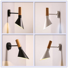 Scandinavian Modern Minimalist Industrial LOFT Style Wrought Iron Creative E27 LED Wall Lamp Bedroom Bedside Aisle Wall Light 2024 - buy cheap