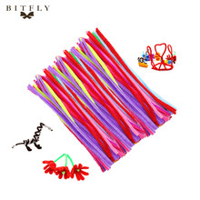 Bitfly-varas para crianças, 100 peças, materiais montessori, varas para crianças, brinquedos educacionais, quebra-cabeça, artesanato, limpador de tubos coloridos, artesanato, brinquedos diy 2024 - compre barato
