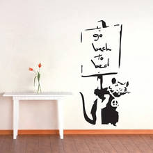 Creative Cool Banksy Wall Stickers Vinyl Mural Wallpaper Decal for Kids Bedroom Living Room Home Decor Art 58x120cm 2024 - buy cheap