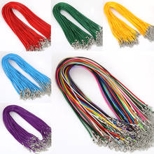 10 Pcs/lot 2 mm Leather Handmade Adjustable Braided Rope Necklaces & Pendant Charms Findings Lobster Clasp String Cord 2024 - buy cheap