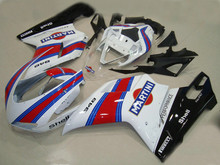 Oi-qualidade kit Carenagem para a DUCATI 848 1098 07 08 09 10 11 12 ducati 1198 2007 2008 2011 azul vermelho branco Carenagens set + presentes DA14 2024 - compre barato