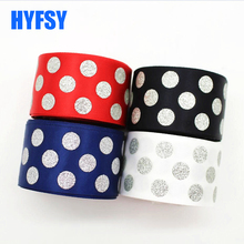 hyfsy 10020 1-1/2 38mm Silver powder dots ribbon 10 yards DIY headdress gift package handmade material polyester belt satin 2024 - buy cheap