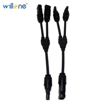 Willone 5 pair free shipping 1Pair x Connector Y Branch mc4y Terminals 2 Male 1 Female and 2 Female 1 Male Solar Panel Cable 2024 - buy cheap
