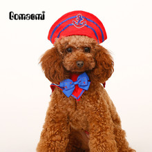 Gomaomi traje do cão marinha marinheiro terno roupas para animais de estimação bonito bonito boné da marinha com personalizado cabo terno roupas filhote de cachorro 2024 - compre barato