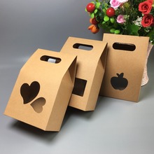 30pcs 10*6*16cm Kraft stand paper boxes,Brown Paper Box For Tea gift Packaging candy food bag with handle 2024 - buy cheap