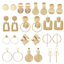 Vintage Earrings for Women girl Gold Silver Geometric Statement Earring Metal drop Earring Hanging Fashion Jewelry wholesale 2024 - buy cheap