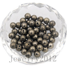 Wholesale Natural Pyrite Gem Stones Smooth Round Spacer Loose Beads Diy Jewelry Making 4mm 6mm 8mm 10mm 2024 - buy cheap