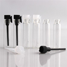 100 x 1ml 2ml Mini Clear Small Glass Test Tube Bottles Vials Sample Perfume Essential Oil Sub Travel Stopper Refillable Bottles 2024 - buy cheap