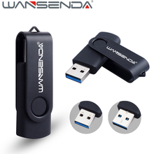 Wansenda флеш-накопитель USB 3,0 U диск 256 ГБ 128 Гб 64 ГБ 32 ГБ 16 ГБ 8 ГБ 4 ГБ ручка-накопитель вращающийся дизайн карта памяти флешка 2024 - купить недорого