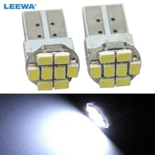 LEEWA 4pcs Power White T10 W5W 194 168 1206 3528 8 SMD 8LED Wdege Car Side LED light Bulbs DC12V #CA1059 2024 - buy cheap