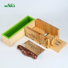 Caja cortadora de madera con hoja de acero inoxidable, juego de moldes para jabón hecho a mano, herramienta de fabricación de moldes 2024 - compra barato