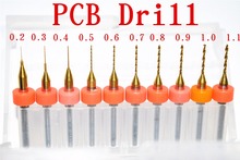 0.2-1.1mm,Freeshipping CNC machine solid carbide micro TiN Drill bit,Printed Circuit Board Drill Bit,SMT,plastic and copper 2024 - buy cheap