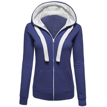 Women's Sweatshirt 5 Colors Unisex Plain Zip Up Hooded Zipper Hoodies Sweatshirt Ladies Women Men Coat Top 2024 - buy cheap