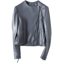 Luxury Genuine Sheepskin Leather Suede Jacket Coat Spring Autumn Women Short Outerwear Garment LF9030 2024 - buy cheap