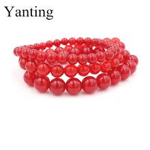 Yanting Red Chalcedony stone bracelets for women onyx beads charm bracelet men fashion jewelry crystal pulseras mujer gifts 229 2024 - buy cheap