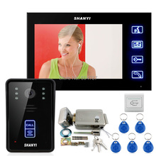 7 polegada cor Monitor de vídeo porta telefone Intercom Doorbell Home Security IR eletrônico bloqueio RFID Keyfobs 2024 - compre barato