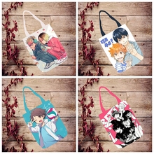 IVYYE 1PCS Haikyuu Fashion Anime Canvas Shoulder Bags Casual Shopping Bag Cartoon Tote Handbag Travel Lady Girl New 2024 - buy cheap