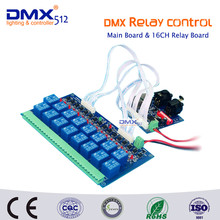 Free Shipping 16CH dmx512 relay controller (max 10A) ,Relay switch 16CH dmx Controller,Connect the 16CH DMX main relay board 2024 - buy cheap