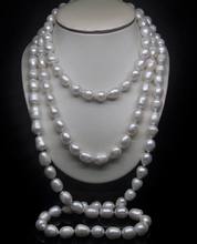 10-12MM AAA NATURAL Akoya WHITE SOUTH SEA BAROQUE PEARL NECKLACE 68"INCH 2024 - buy cheap