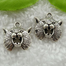 140 pieces antique silver wolf head charms 20x19mm #825 2024 - buy cheap