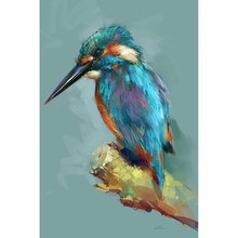 YI-pintura de diamante 5d DE Kingfisher, bordado de diamantes de imitación cuadrados completos, imagen de mosaico de diamantes con abalorios, 2019 2024 - compra barato