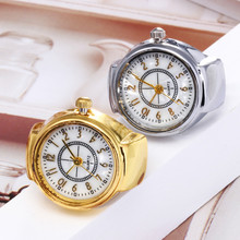 Duobla 2019 novos números árabes dial quartzo analógico masculino relógios femininos criativo aço legal elástico anel de dedo de quartzo relógio 40q 2024 - compre barato