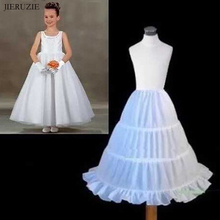 JIERUIZE 3 Hoops Girl Petticoat Ball Gown Crinoline Slip Underskirt For Flower Girl Dress Kids Wedding Accessories 2024 - compre barato