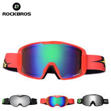 ROCKBROS Anti-Fog Skiing Goggles Snow Eyewear UV400 Ski Glasses Snowboard Italy PC+UV Layers Big Mask Adult Kids Oval Sunglasses 2024 - buy cheap