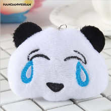 HANDANWEIRAN 1Pcs PP Cotton Kawaii 6.5CM Cute Panda Head Stuffed Toys Cartoon Animal Pendants Plush Toy Children's Gift Keychain 2024 - buy cheap