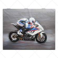 Handpainted Motorcycle Canvas Oil painting Modern Abstract Work Canvas Wall Art Painting for Living Room Home Decoration Picture 2024 - buy cheap