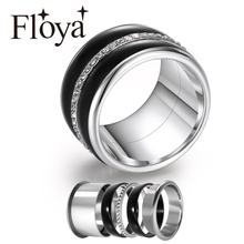 Сменные кольца Floya из нержавеющей стали, обручальное кольцо для женщин, классическое Оригинальное кольцо для влюбленных, женская бижутерия, ширина 12 мм 2024 - купить недорого