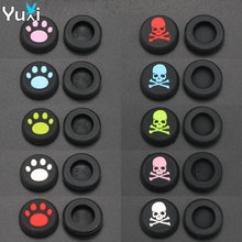 Yuxi 2 pçs capa de silicone para controle de videogame, protetor analógico para ps4 pro slim para xbox one xbox360 2024 - compre barato