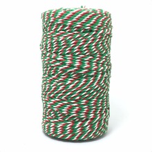 NEW 8ply 1MM~1.5mm Cotton Bakers Mix (150yard/spool) Baker's Twine Gift Packing white+red+green Twine for Crafting 2024 - buy cheap