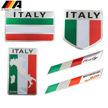 3D Metal Italy National Flag Emblem Badge Car Styling Motorcycle Decal for Renault Peugeot Citroen Ford VW Benz Skoda 2024 - buy cheap