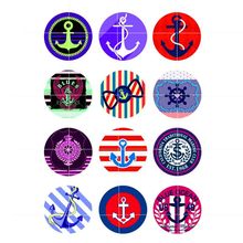 10mm 12mm 14mm 16mm 20mm 25mm 196 12pcs/lot Anchor Mix Round Glass Cabochons Jewelry Findings 18mm Snap Button Charm Bracelet 2024 - buy cheap