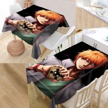 Custom ichigo kurosaki Tablecloth Square /Rectangular Tablecloth For Wedding Table Cloth Cover TV Covers Tea Tablecloth 2024 - buy cheap