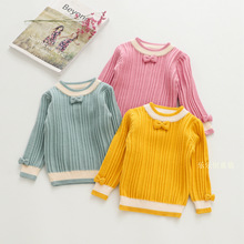 Girls Sweaters Baby Girl Clothes Autumn Winter Cotton Warm Pullovers Tops Kids Knitting Sweaters Bow Tie Cute Baby Cardigan 1-6Y 2024 - buy cheap