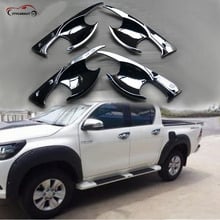 CITYCARAUTO 2016-2019 подходит для Hilux, новая вставка в дверную ручку пикапа, вставки для Hilux, Стайлинг автомобиля Hilux Revo, детали для чаш 2024 - купить недорого