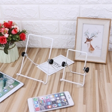 Qiang-Soporte Universal de alambre metálico plegable, ajustable, 360 grados, para iPad, tableta, portátil, con cable de Metal 2024 - compra barato