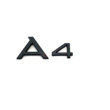 Блестящая черная глянцевая черная наклейка на багажник «A 4 A4L» из АБС-пластика с буквами и цифрами на тыльную сторону, значок с эмблемой, наклейка для Audi A4 A4L 2024 - купить недорого