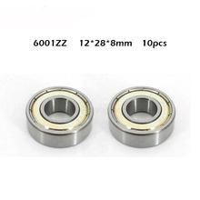 10pcs High-quality ABEC-1 6001ZZ 6001zz 6001Z 6001Z deep groove ball bearing 12*28*8mm 6001zz bearing 6001 bearing 2024 - buy cheap