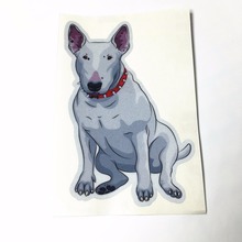 15x10cm Car Styling Animal Pattern Cute Pet Dog Bull Terrier Car Sticker for Car Whole Body Motorcycle Auto Window Tail 3510 2024 - buy cheap