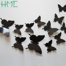 Wholesales 12pcs 9Colors 3DButterfly Wall Decor Cute Butterflies wall Stickers Art Decals Home Decoration Bedroom wall stickers 2024 - buy cheap