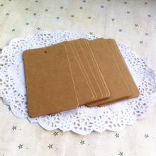 10 * 6 cm square kraft paper tags jewelry price tags blank paper label card tags with Hemp rope 300 pcs/lot 2024 - buy cheap
