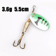 1Pcs Metal Spinner spoon bait Fishing Lures Wobblers Hand Artificial Fishing Baits With treble Hooks Fishing Tackle 2024 - buy cheap