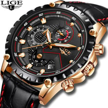 Luxury Brand LIGE Watches Men's Fashion Sport Military Quartz Watches Men's Leather Business Men's Waterproof Relogio Masculino 2024 - buy cheap