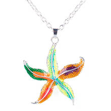 2016 Summer Enamel Starfish Jewelry Sets For Women Animal Starfish Necklace Earring Set Unique Ethnic Sea Jewelry 2024 - buy cheap